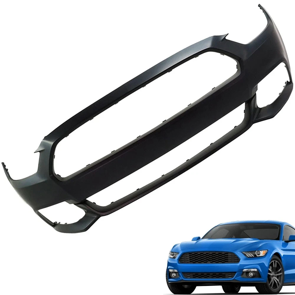 Front Bumper Cover Plastic Primed for 2015-2017 Mustang Except Shelby