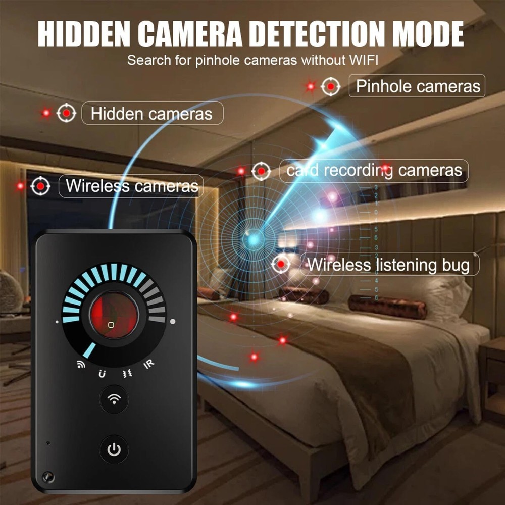 Replacement Wireless Anti-Spy Camera RF Detector Scanner for Security Check