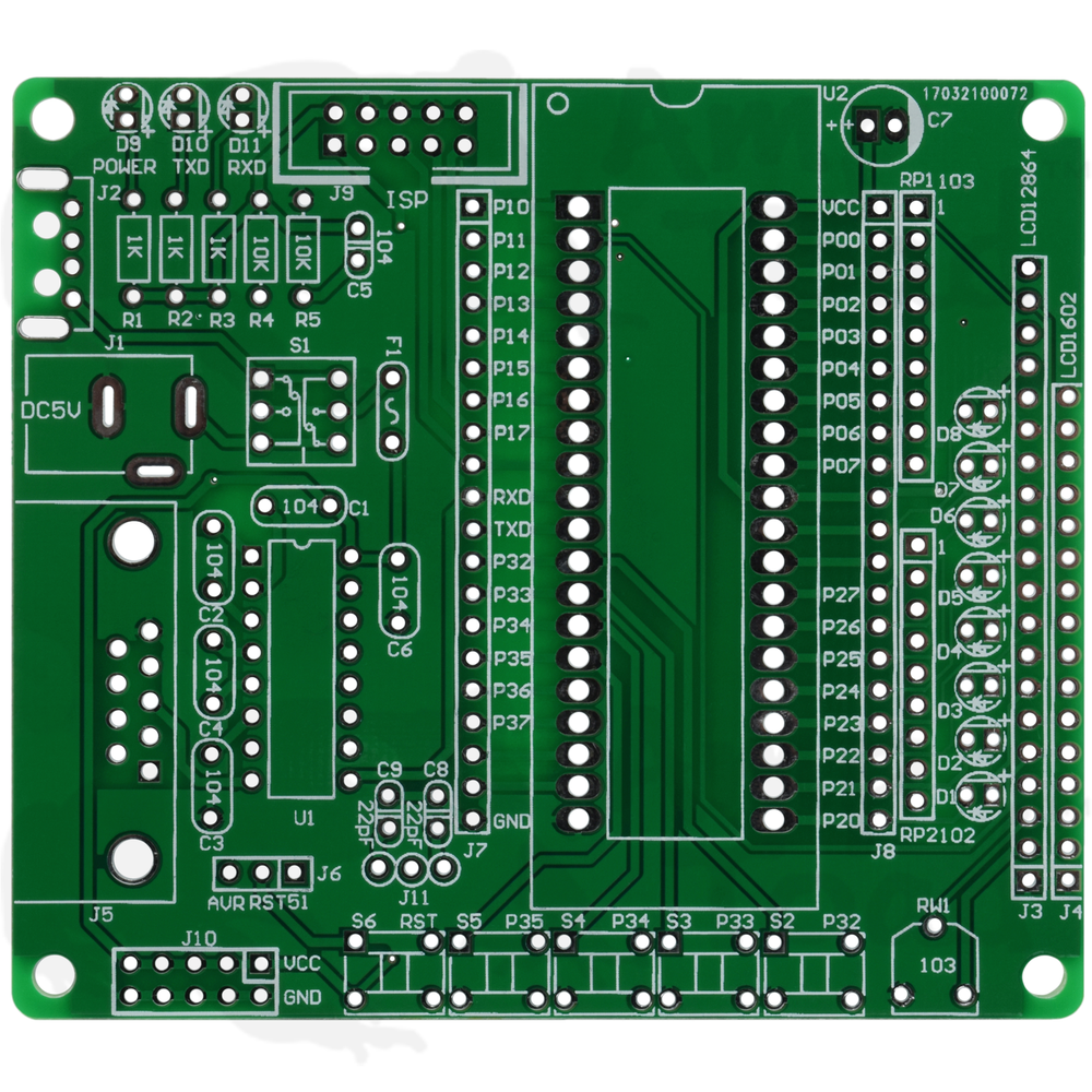 C51 and AVR MCU Development Board for Atmel and STC MCUs