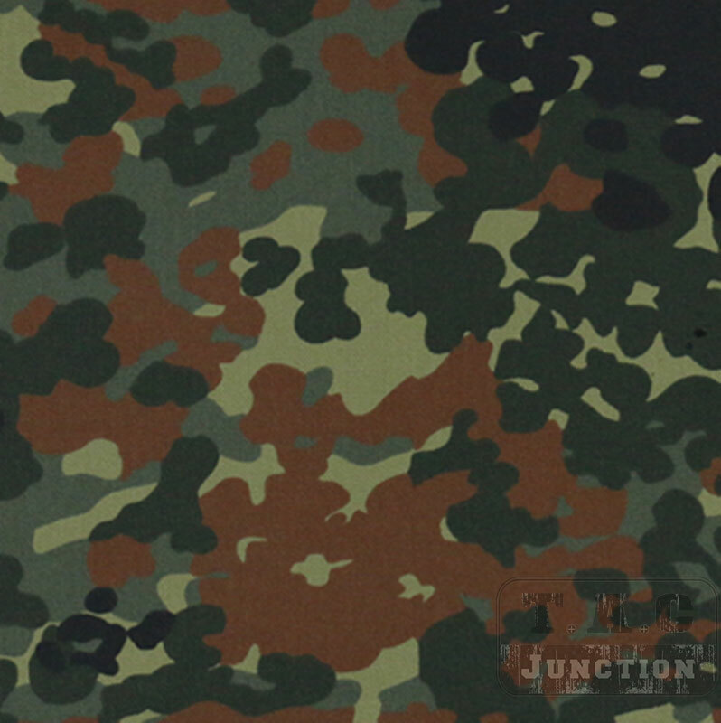 59"W Flecktarn Camo Resistant Ripstop Water Repellent Fabric Camouflage