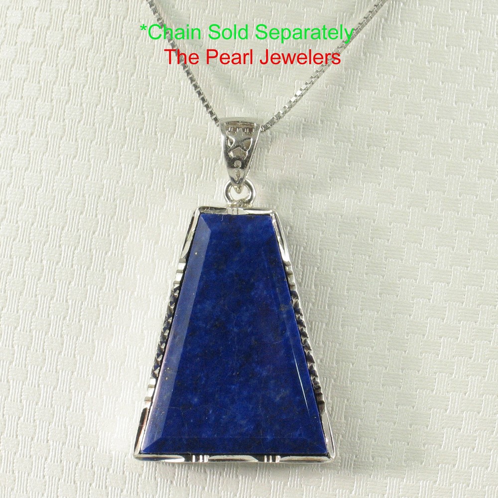 Blue Lapis Trapezoid Pendant