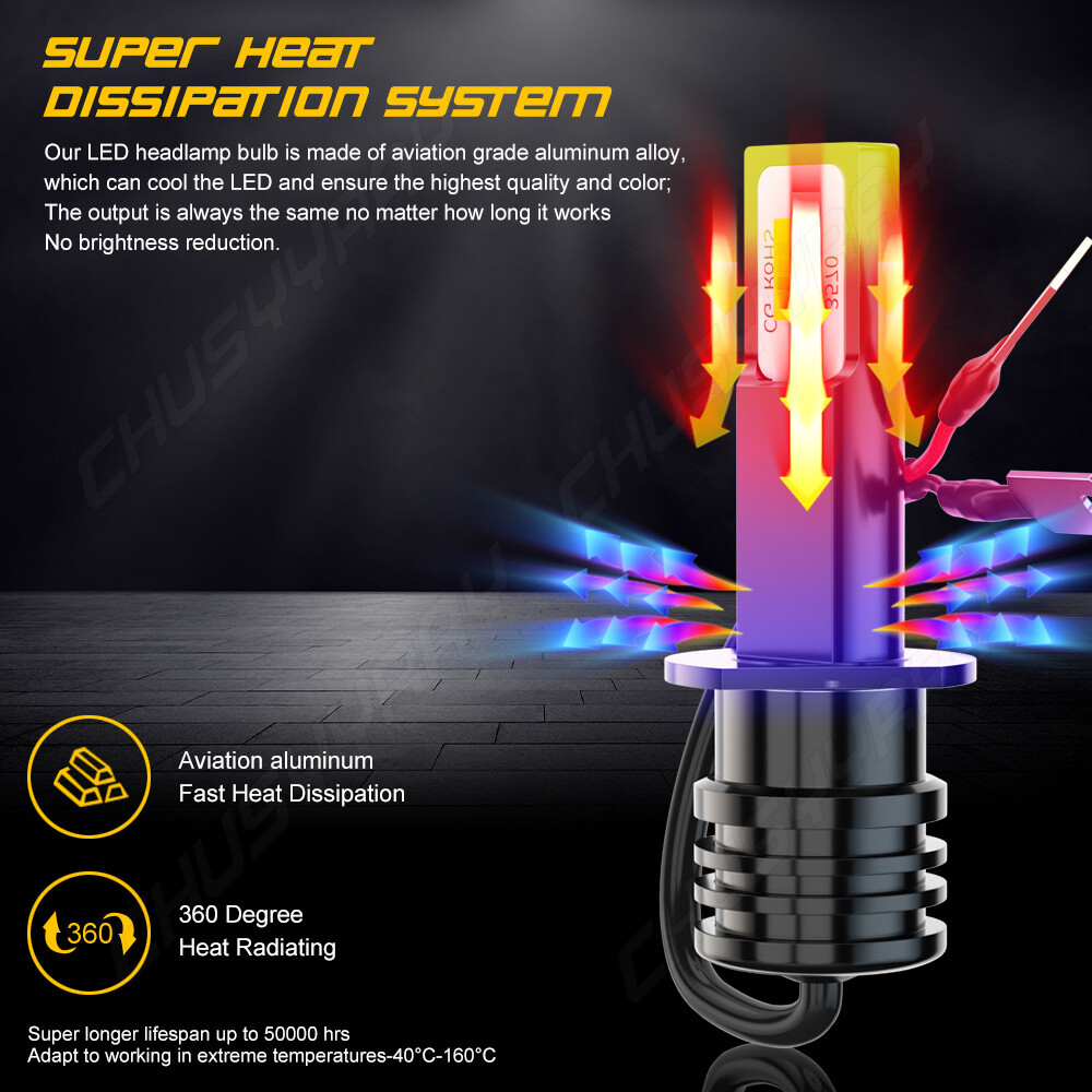 For Ford C-Max 2013-2018 - 6PC LED Headlight High Low Beam + Fog Light Bulbs