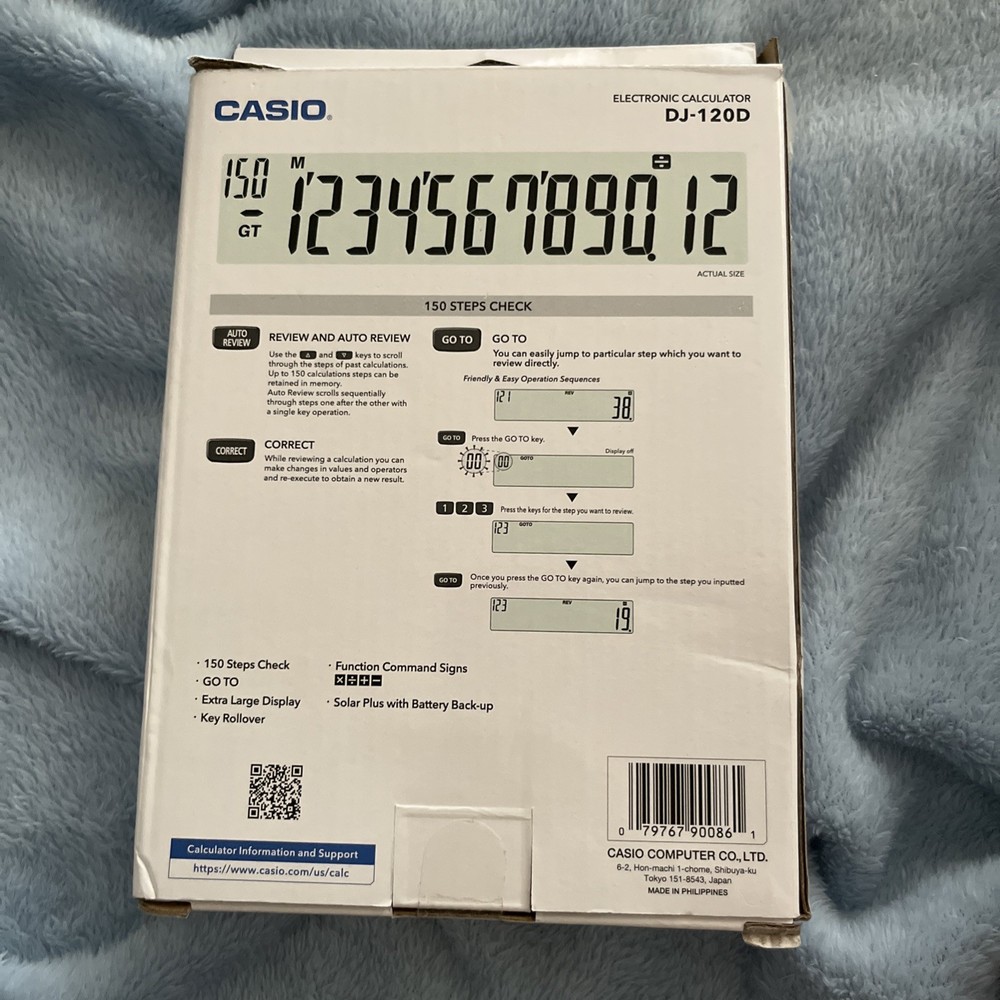 Casio Check & Recheck DJ-120D Plus Calculator Check & Correct