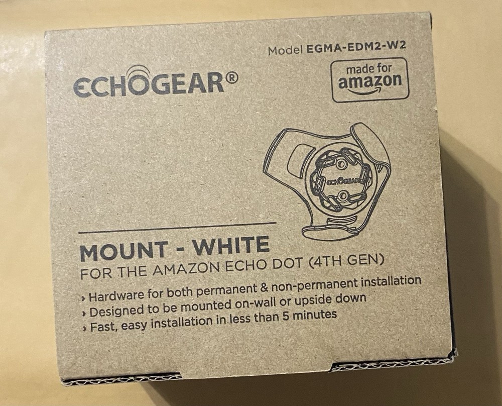 ECHO GEAR MOUNT FOR AMAZON ECHO DOT 4th Generation.(EGMA-EDM2) New In Box