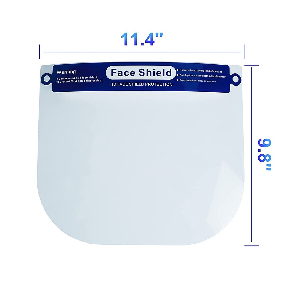 10-Pack Full Face Shield - Anti-Fog, Wind/Dustproof & Adjustable Protective Mask