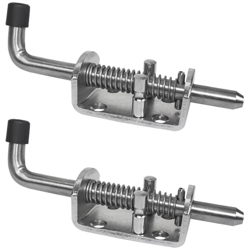 Spring Loaded Barrel Bolt for Gates - 1/2" x 6" - 2pcs