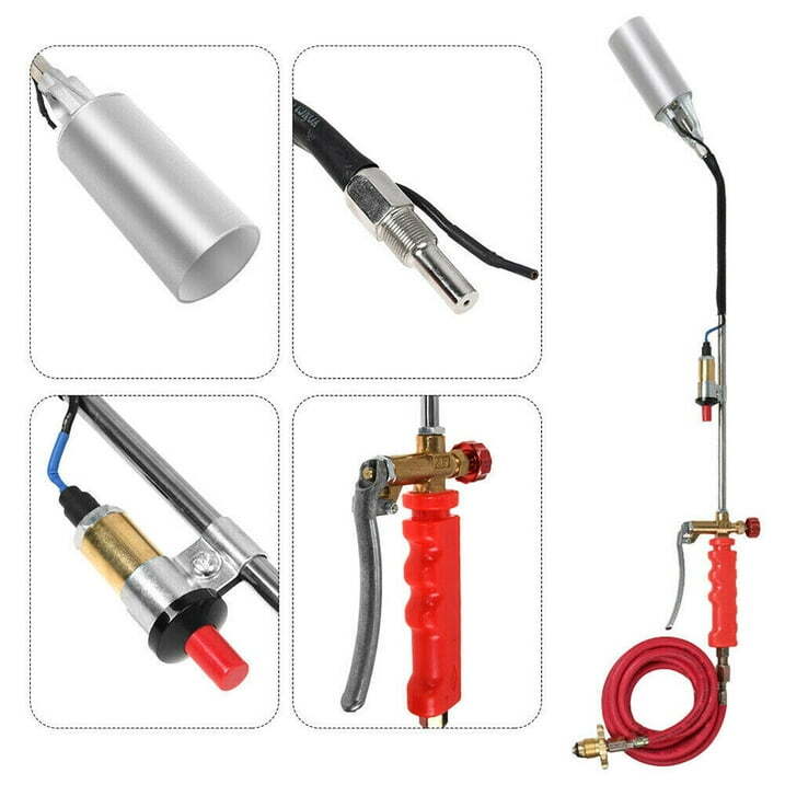 Propane Weed Torch Burner Ice Melter Push Button Igniter With 79" Hose Portable