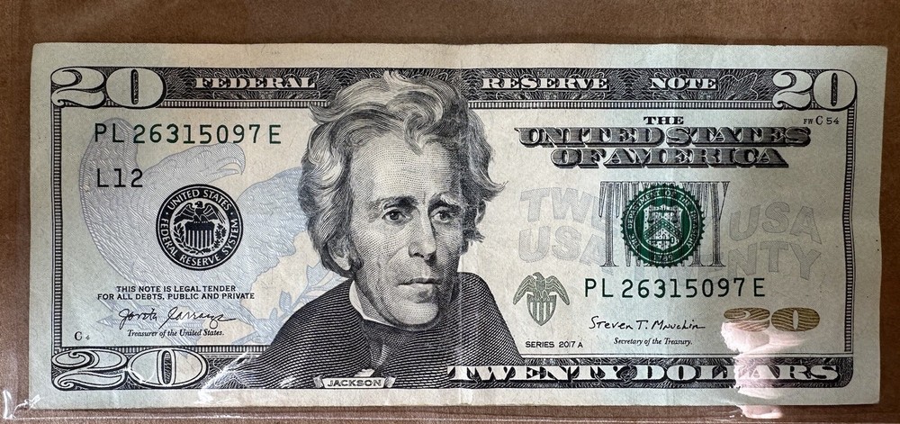 $20 BILL INK ERROR ON NUMBER “3” RARE
