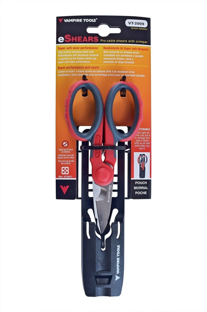 Vampire Tools 5.5" Multipurpose Electrician Scissors Premium High Carbon Stai...