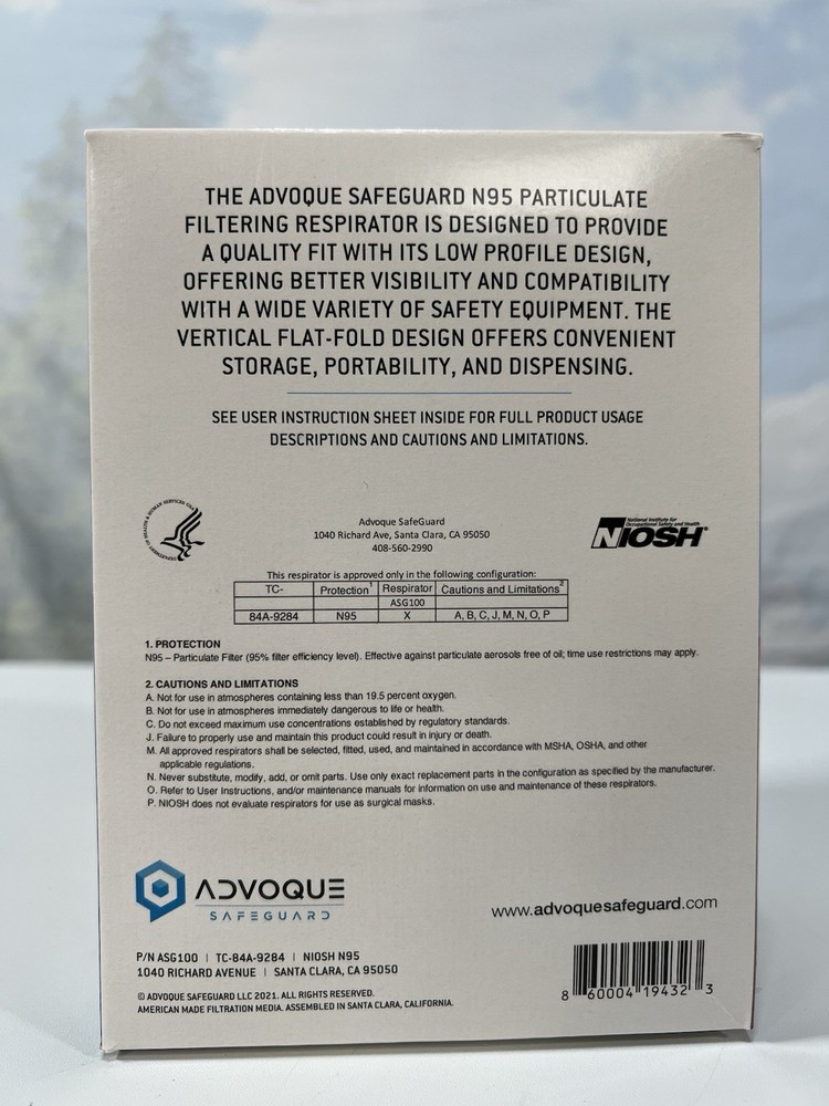 N95 Mask NIOSH Full Case 600 Masks