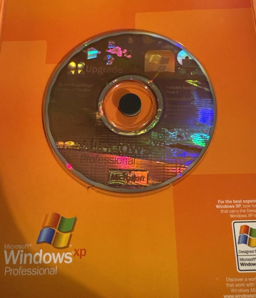 Microsoft Windows XP Professional CD (2002) with License Key