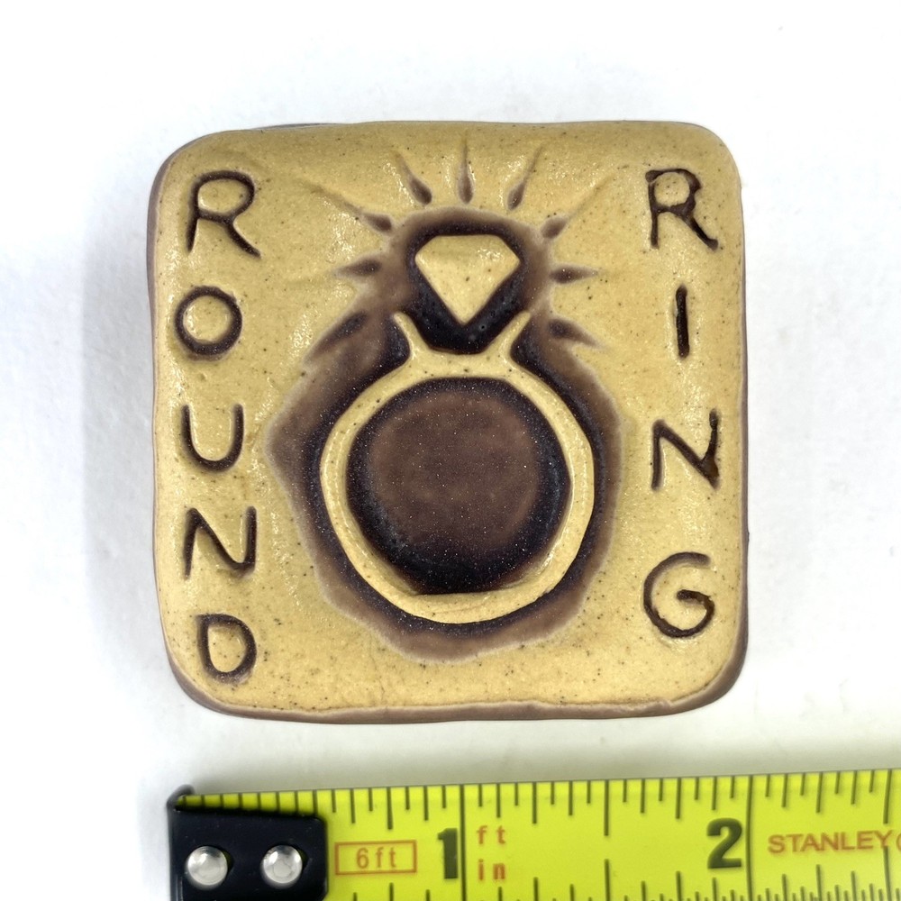 Round Ring 2x2" Ceramic Art Tile by Gretchen Kramp