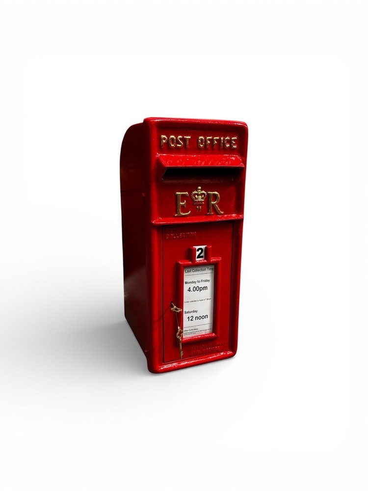 Metal Post Box. Bright Red, Comes With 2 Keys.