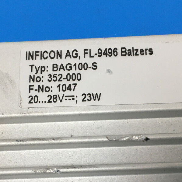 VACUUM SENSOR INFICON BAG100-S
