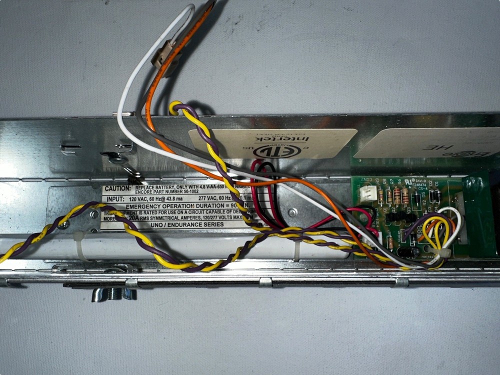 Encore Lighting HE Edge Lite LED Exit Sign Housing Only Battery Backup Frame