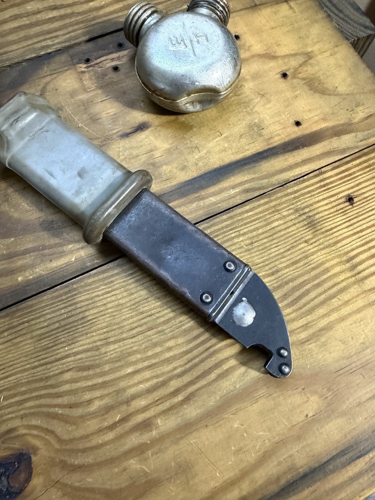 Surplus Bayonet + Oil Bottle