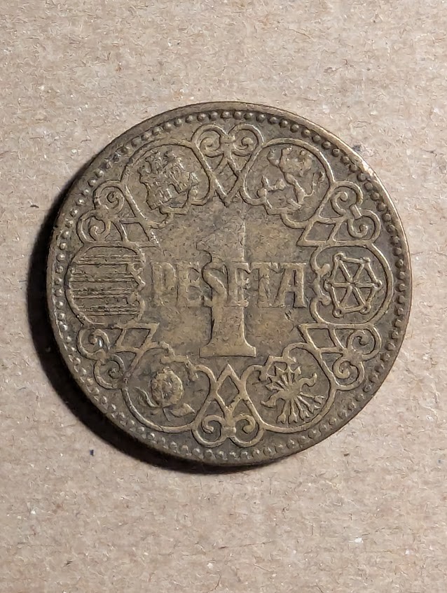 1944 Spain One Peseta
