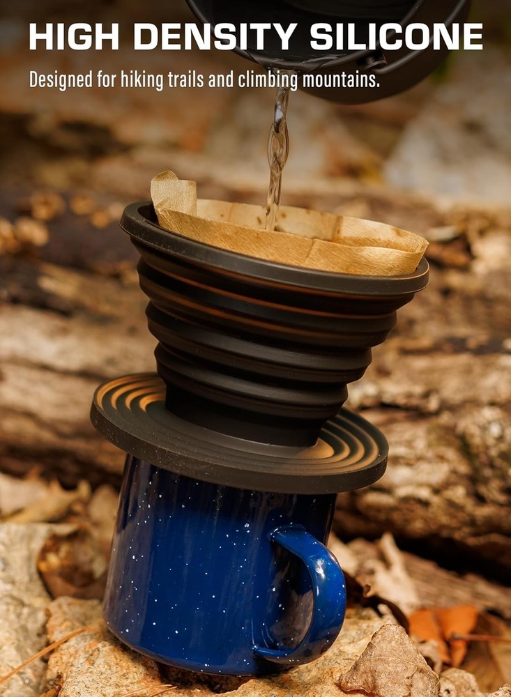 Sierra Collapsible Coffee Pour over Dripper — Camping Coffee Filter — Includes