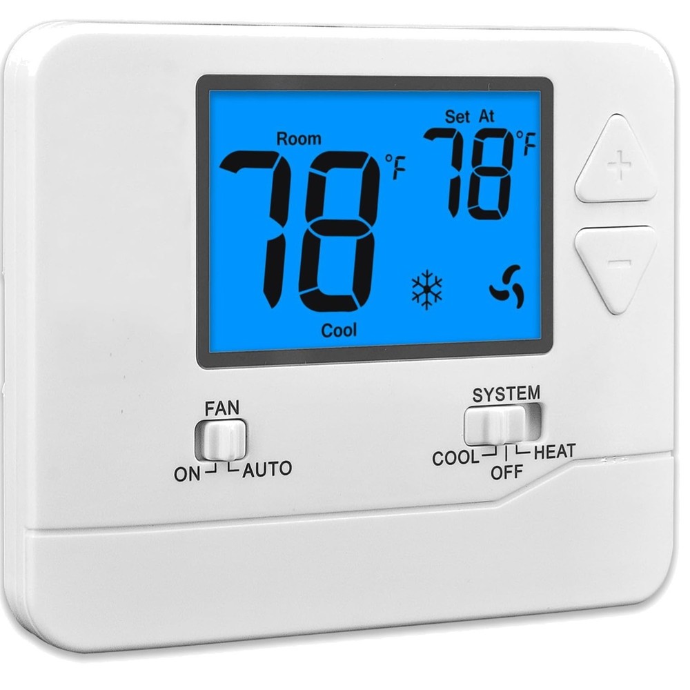 Suuwer Non-Programmable Thermostat - Blue Backlight