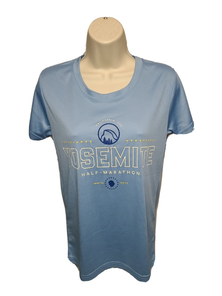 2017 Yosemite Half Marathon Womens Medium Blue Jersey