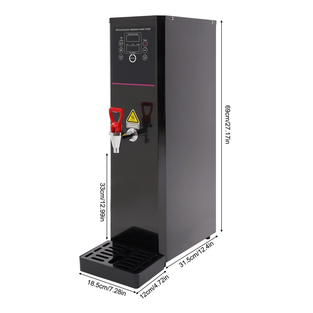 Commercial Electric Hot Water Dispenser Countertop Water Boiler Black 1500W NEW