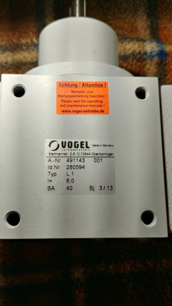 VOGEL GEAR BOX 491143 280594