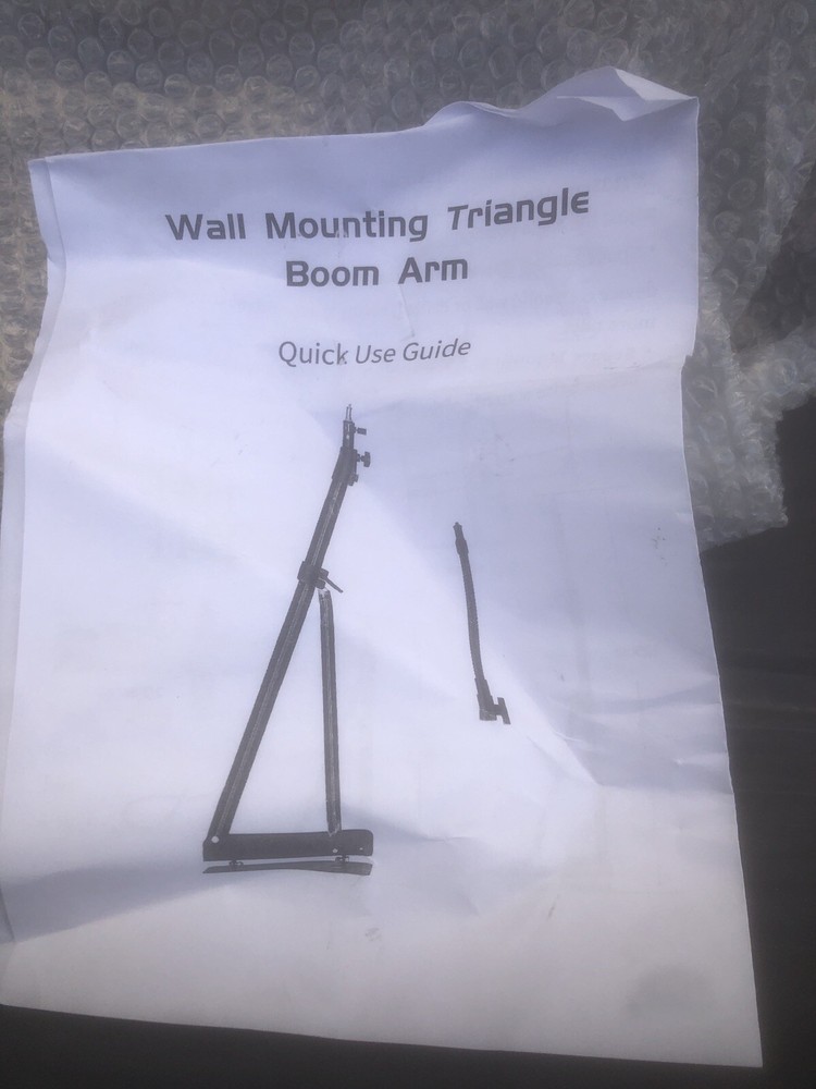 Wall Mounting Triangle Boom Arm for Ring Light, Support 180° Flexible Rotation