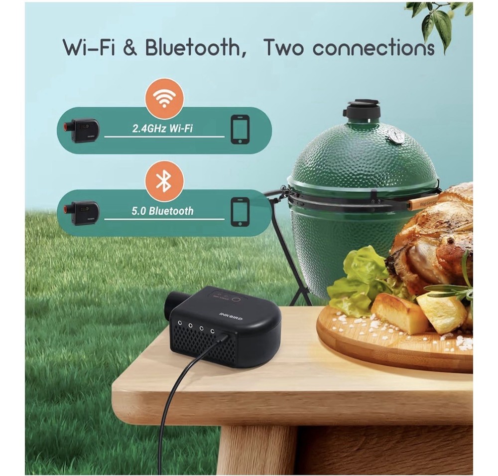 Wi-Fi Bluetooth BBQ Smoker Temperature Controller InkBird ISC-027BW