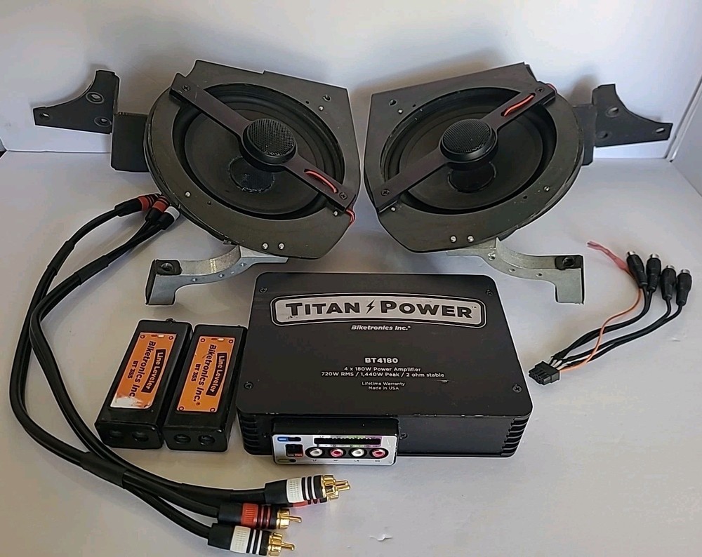 Harley Davidson Electra Biketronics BT7P1 PRO II W/brackets & BT4180 Amp READ!!