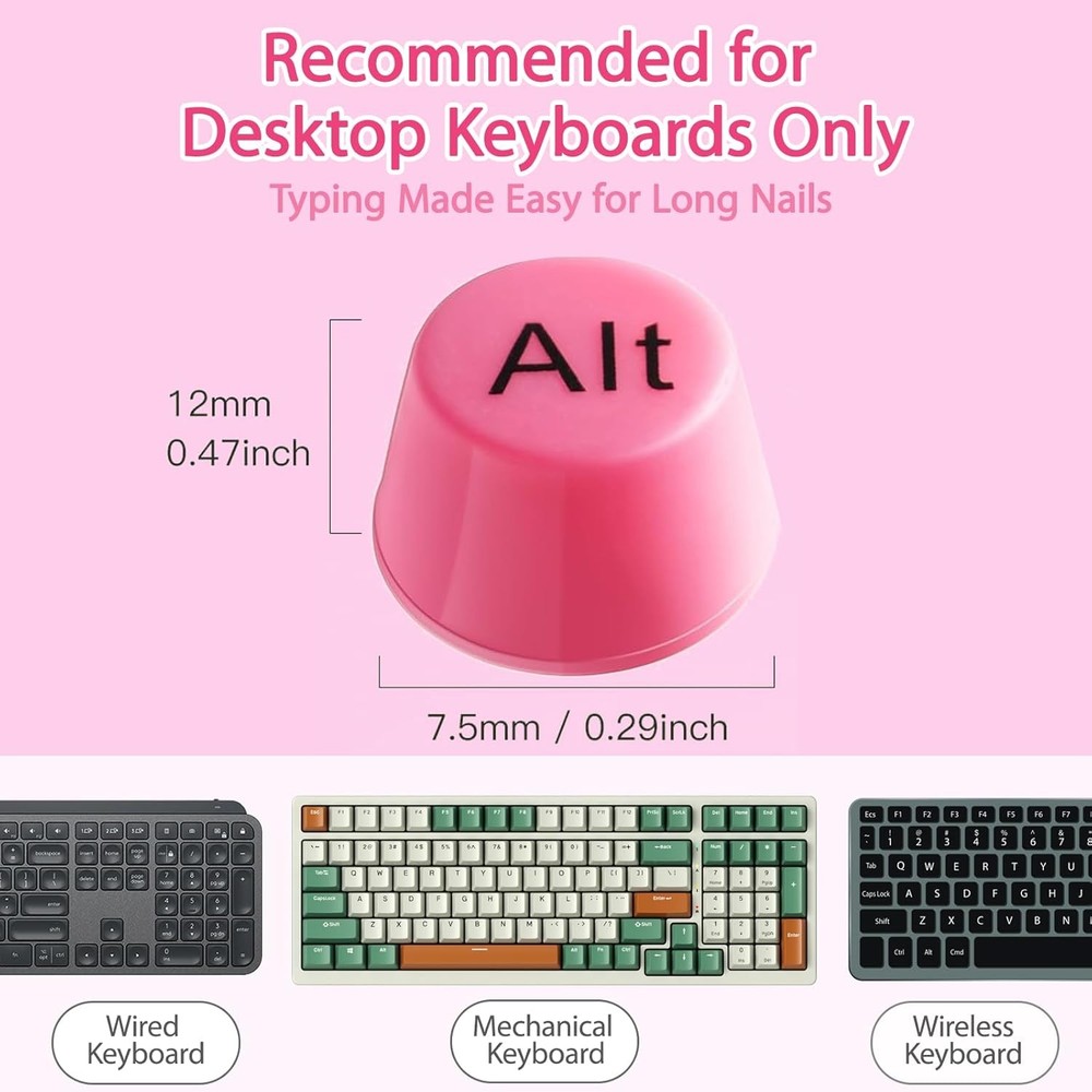 Keyboard Sticker for Long Nails with Letters: Keyboard Bubbles for Long Nails -