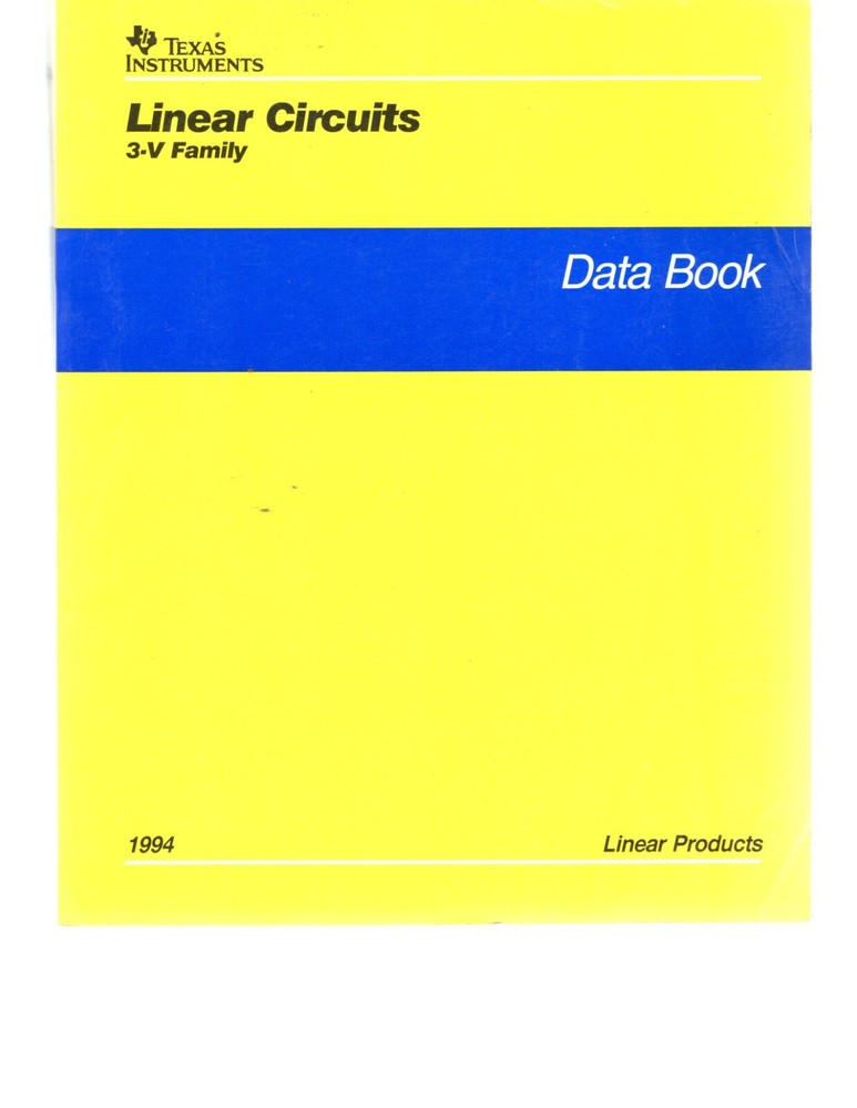 Texas Instruments Linear Circuits 3-V Family Data Book 1994