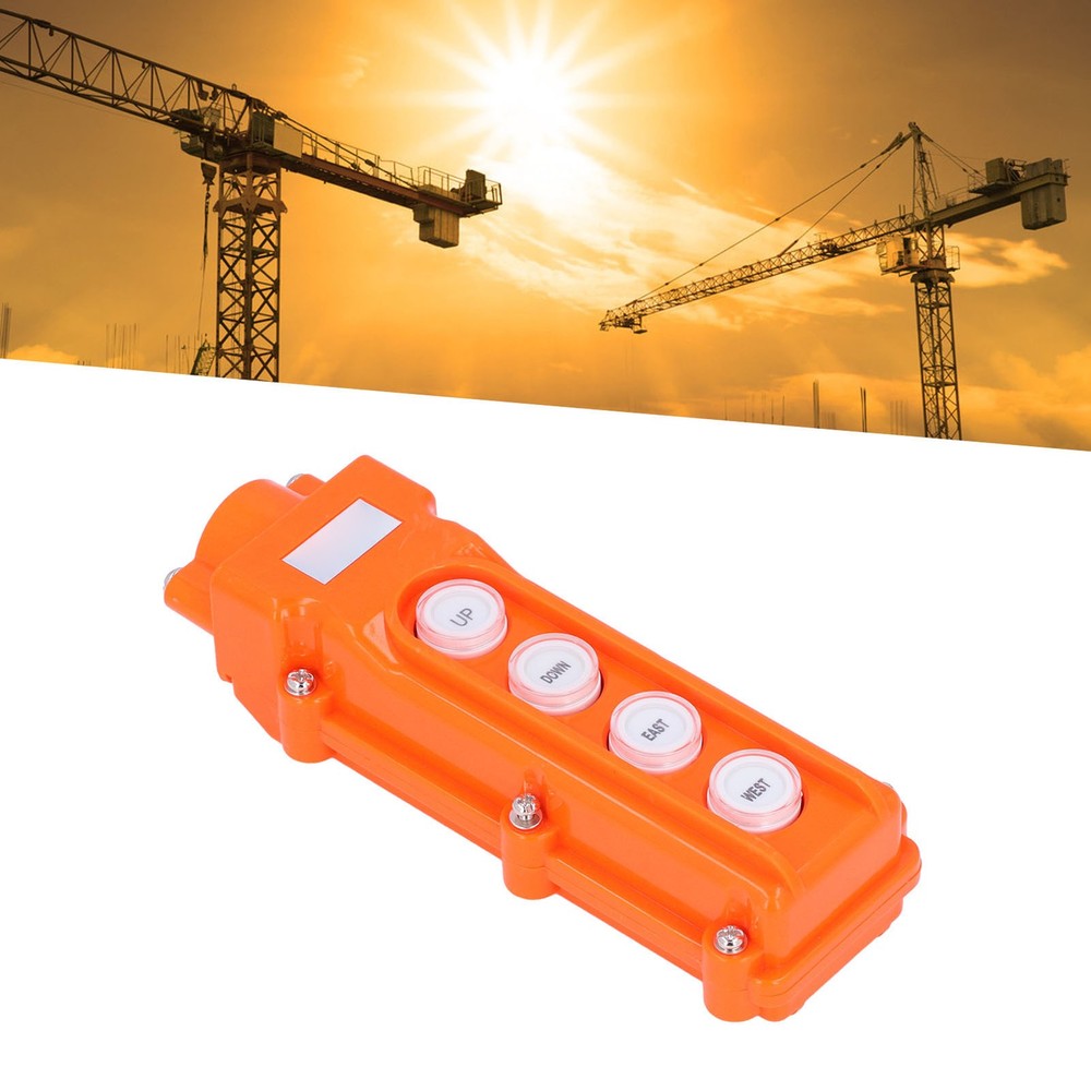 Crane Remote Control Hoist Switch Push Button Box Controller Rainproof New