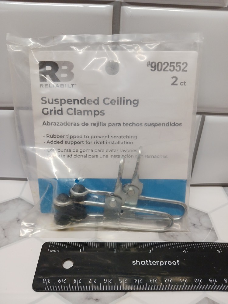 Rubber Head Lever Action Grid Clamps for Drop Ceiling Installation 2 Pack FS!