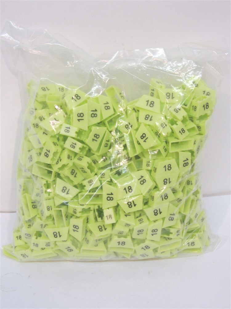 Clothes Hanger Size Indicator, Size 18, Green, 500 Each