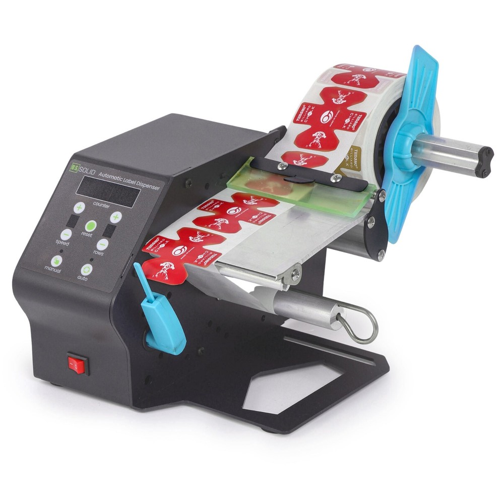 U.S. Solid Automatic Label Dispenser, Counter 9999999, 9 Speeds, 5-120mm Width