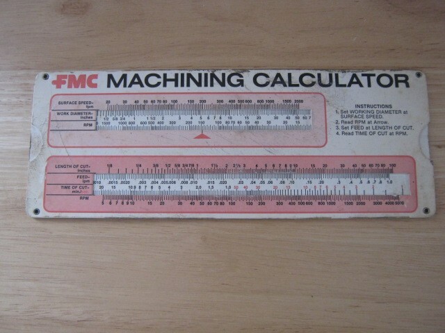 FMC Machining Calculator for Milling with Hardness Conversion Slide Chart