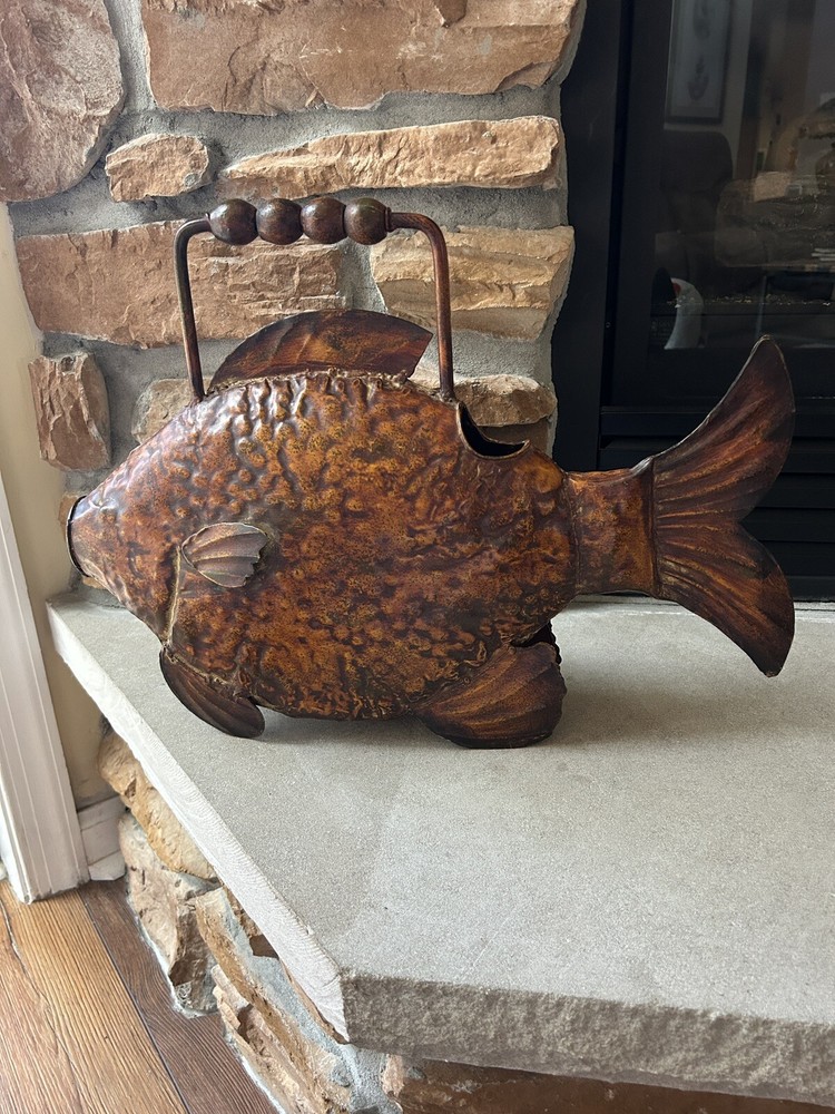 Whimsical Fish Watering Can Art