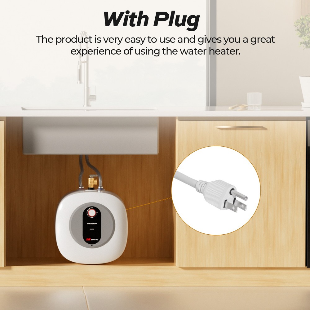 Electric Mini Tank Hot Water Heater Instant Shower Compact Storage RV 4.0 Gallon