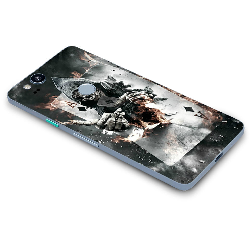 Google Pixel 2 Skins Decal Wrap Ace Diamonds Grim Reeper Skull