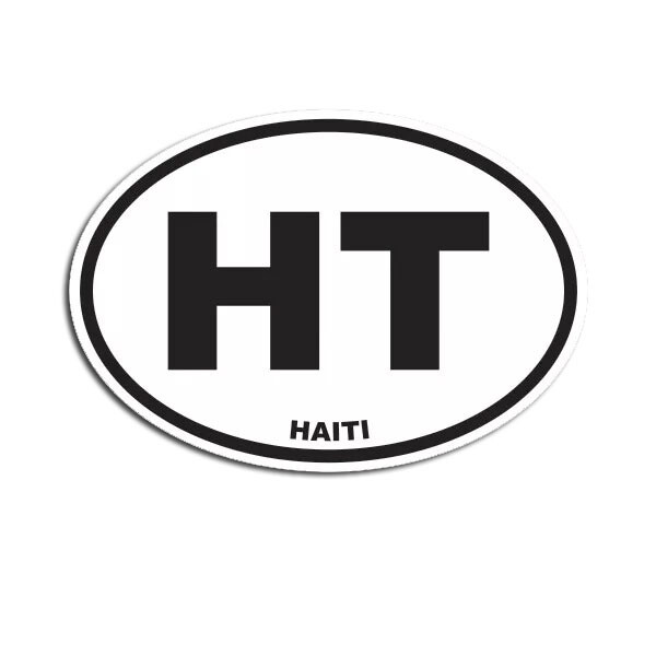 Haiti Oval Sticker Decal