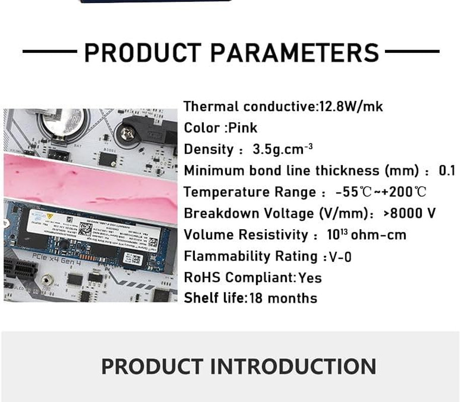 12.8W/Mk Thermal Putty for VGA GPU IC Processor Rapid Cooling Thermal Pad Replac