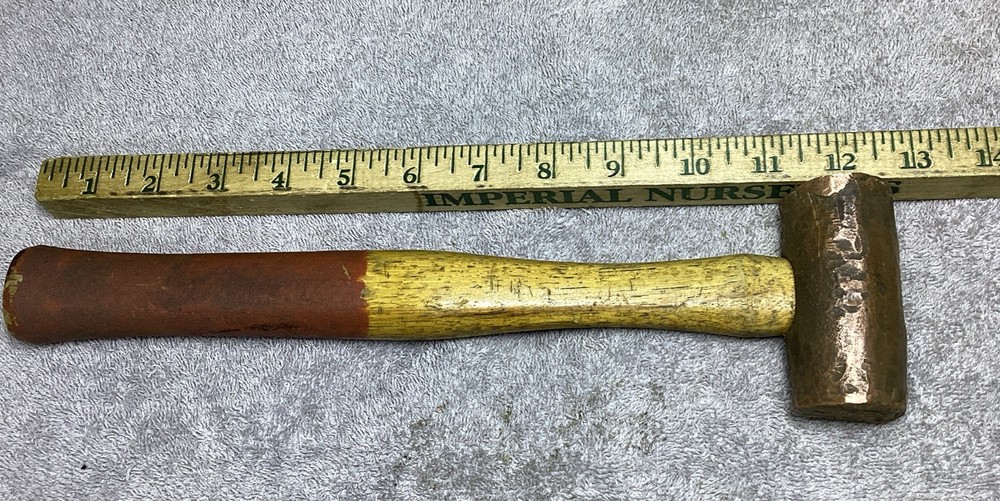 TEMCO NO.2 COPPER HAMMER WITH HICKORY HANDLE