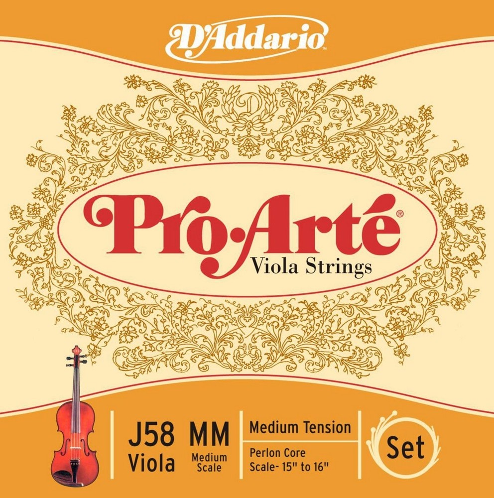 D'Addario Pro-Art Series Viola String Set 15+ Medium Scale