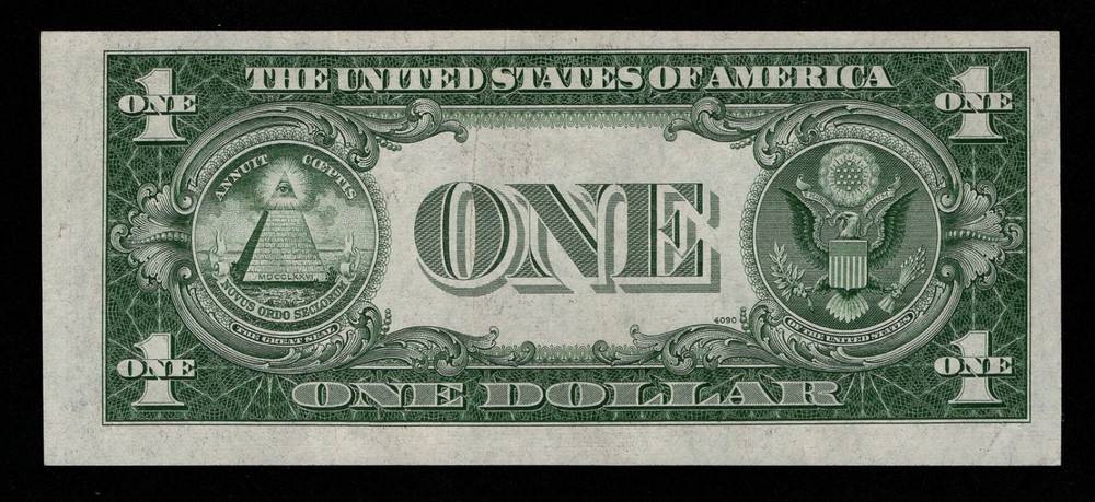 1935C $1 SILVER CERTIFICATE VERY MINOR GUTTER FOLD ERROR S41082575D
