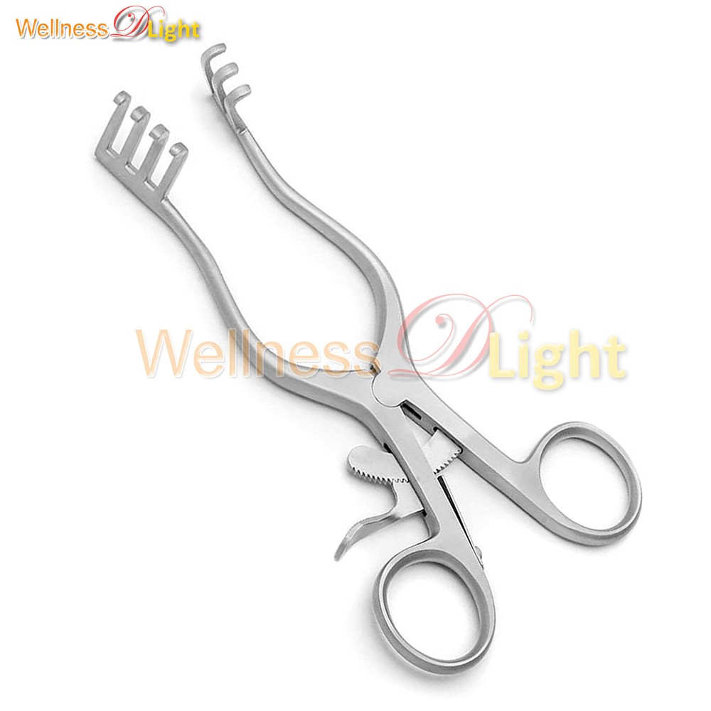 Weitlaner Retractors 6.5" Blunt Points 3x4 Prongs Grip Lock Ring Handle