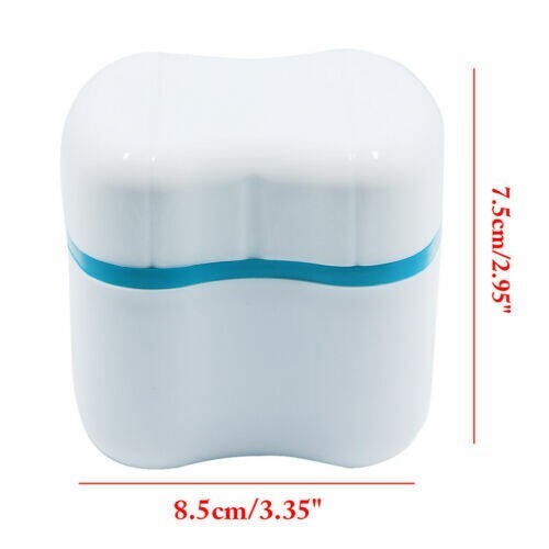 Dental Denture False Teeth Box Bath Appliance Case Rinsing Basket Container