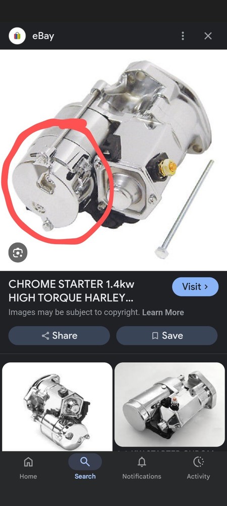 Harley Davidson Chrome Starter Motor end Cover