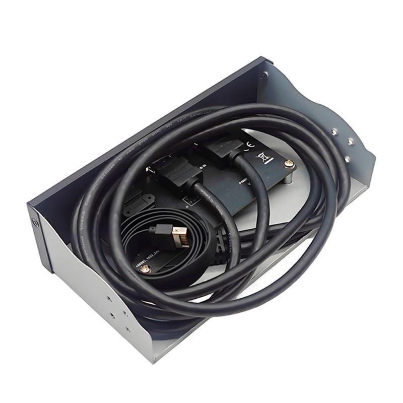 Double USB3.2 And Type C Front Panel For 5.25Inch Drive Bay For PC Desktop