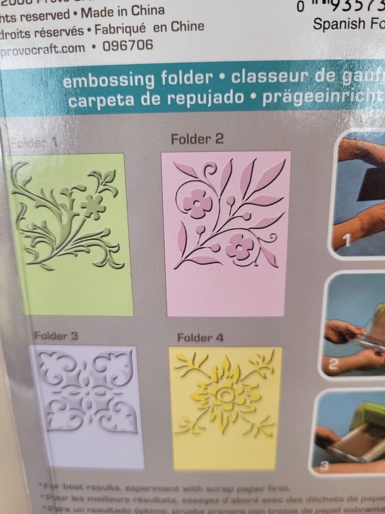 Cuttlebug Fancy Cornors Embossing Folders (4) Provo Craft