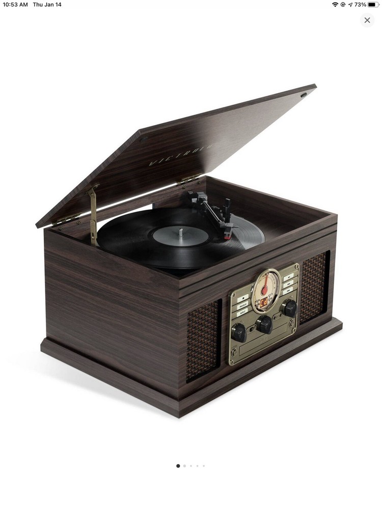 🍎 Victrola The HAWTHORNE Record Player W/Bluetooth Speaker Open Box‼️
